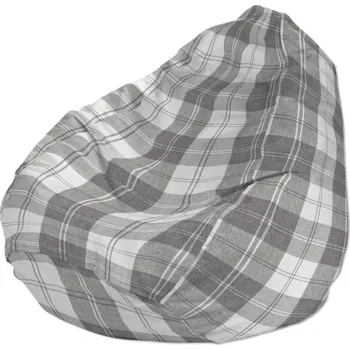 Sedací pytel Sedací vak s volbou látky - 3 velikosti, šedo - bílá kostka , Ø60 x 105 cm, Edinburgh