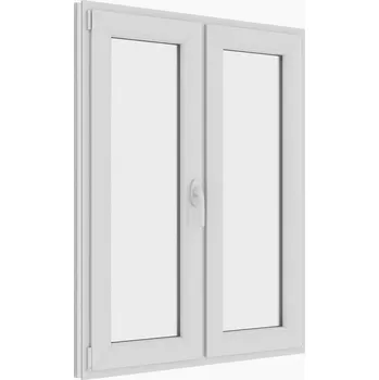 Okno plastové okno 100x130 cm, dvoukřídlé, bílé, PREMIUM 7000 (rozměr 100x130 cm, otevírací a výklopné, bez středového sloupku)