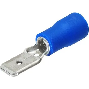 Auto elektroinstalace Poloizolovaný konektor faston samec 4,8mm pro vodiče 1,5-2,5mm² Balení: 100ks<br />Výrobce: - 424209