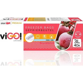 viGO! Sáček do mrazničky 3l 40ks, 25x30cm