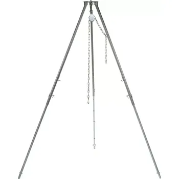 Kempingové nádobí Trojnožka - stativ na kotlík VH.TRIPODXL 110-180 cm Valhal Outdoor zinkovaná s kladkou a taškou (Valhal Outdoor Holland VH.TRIPODXL)