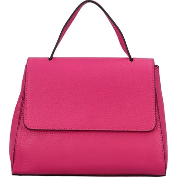 Dámská kožená kabelka do ruky fuchsiová - ItalY Fatismy růžová