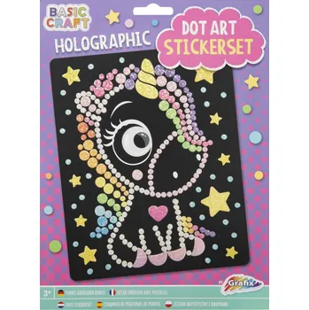 samolepka Obrázek A5 se sadou holografických nálepek Druh: Jednorožec