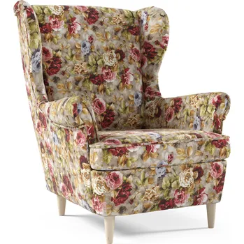 Sedací souprava Eka Křeslo ušák MAYA Výběr nohou: Přírodní, Barva látky: CORAL WM 25