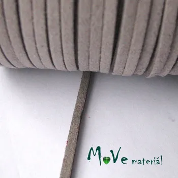 Plochá syntetická kůže, 1m, šedá