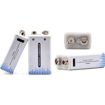 Článková baterie Hütermann Sada 2ks USB baterie nabíjecí 9V.