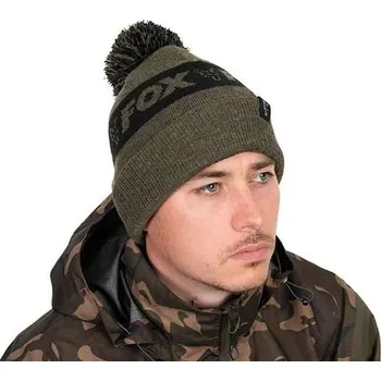 Rybářské oblečení Fox Čepice Collection Bobble Green Black