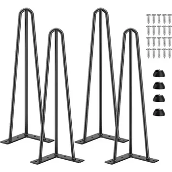 Podložka pod nohu Nábytková noha Hairpin 550mm, 4 kusy, černá (PN55)