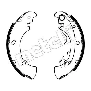 Brzdový systém Sada brzdových čelistí METELLI 53-0076