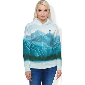 Dámská mikina UTOPY Dámská sportovní mikina Winter Mountains fullprint na zip Velikost: L