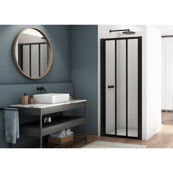 Sprchové dveře D22S3 - ATYP třídílné posuvné dveře 90-120 cm, profil černý D22S3SM206