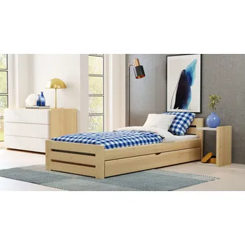 Postel Postel Marek 90x200 cm masiv smrk + rošt a šuplík ZDARMA