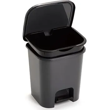 Odpadkový koš koš odpad 7,5 SMART ČERNÝ s vložkou, pedál
