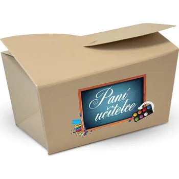 Bonboniéra Selllot, s.r.o., K Hájům 34, 155 00 Praha 5 - Vyrobeno v Itálii Paní učitelce -Pralinky z mléčné čokolády s oříškovým krémem 28g (béžová)