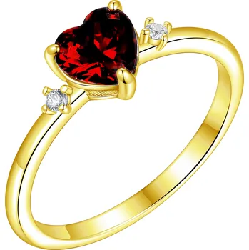 Prsten Olivie Stříbrný prsten SRDÍČKO GOLD 8577 Velikost prstenů: 8 (EU: 57-58) Ag 925; ≤1,6 g.