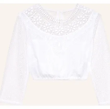 Dámská halenka Waldorff Dámská Dirndl Halenka Z Krajky, bílá, 34