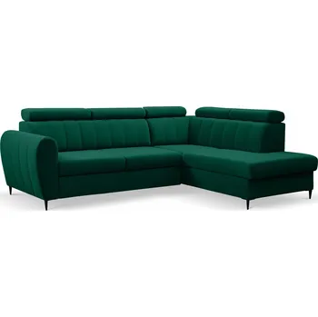 Sedací souprava Rozkládací rohová sedačka FOREWER zelená