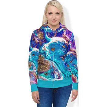 Dámská mikina UTOPY Dámská sportovní mikina Purple Lust fullprint na zip Velikost: L