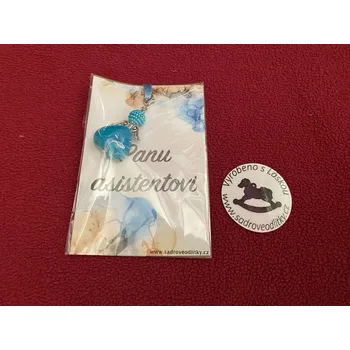 HandMade by VeJa Dárková karta - Panu asistentovi s přívěškem