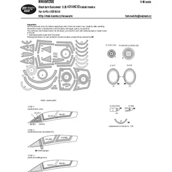 Plastikový model New Ware 1/48 Mask Blackburn Buccaneer S.2B ADVANCED (AIRF)