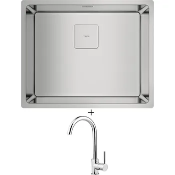 Nerezový dřez SET Teka FLEXLINEA RS15 50.40 X nerez + Deante ASTER 062 M chrom