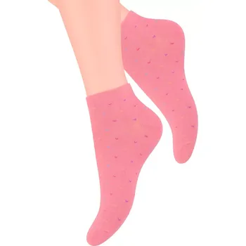 Dámské ponožky Dámské kotníkové ponožky se vzorem 114/12 STEVEN Barva/Velikost: růžová (pink) / 38/40