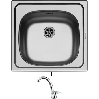 Nerezový dřez Nerezový dřez SET Pyramis E 33-46 nerez + Pyramis OSSIA chrom