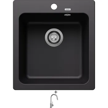 Granitový dřez Granitový dřez SET Blanco NAYA 45 černá 526572 + Blanco MIDA-S chrom 521454