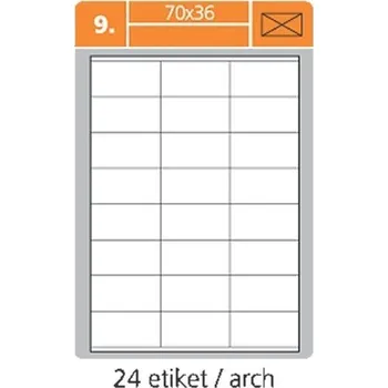 Samolepící etiketa SK Label Samolepící etikety pro laserový a inkoustový tisk 70 x 36 mm