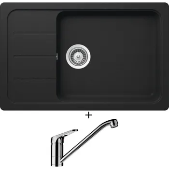 Granitový dřez Granitový dřez SET Schock FORMHAUS D-100LS Onyx + Schock COSMO 525001 chrom