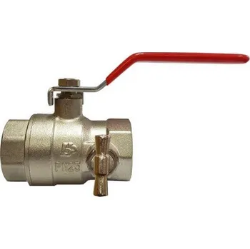 Kulový ventil 1" FF PN16 s vypouštěním