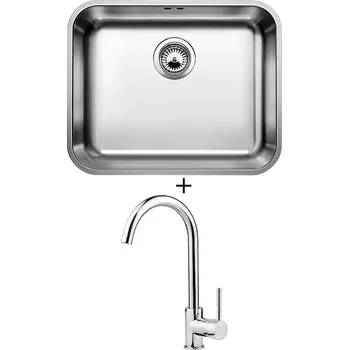 Nerezový dřez Dřez pod desku SET Blanco SUPRA 500-U nerez kartáčovaný 518205 + Deante ASTER 062 M chrom