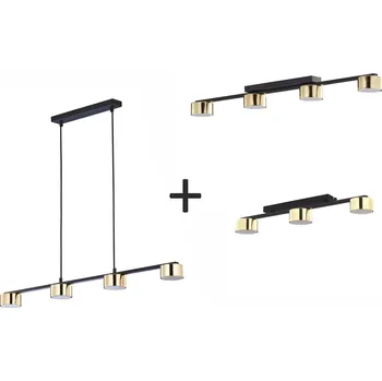 TK LIGHTING Sada osvětlení - DALLAS, sestava č. 3, zlatá/černá