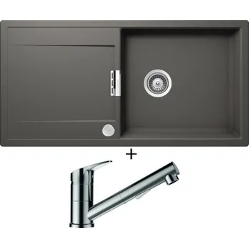 Granitový dřez Granitový dřez SET Schock MONO D-100L Silverstone + Schock EVINAS 577120 nerez