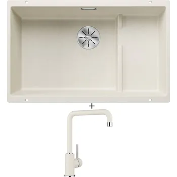 Granitový dřez Dřez pod desku SET Blanco SUBLINE 700 U Level bílá soft 527172 + Blanco MILI bílá soft 527461