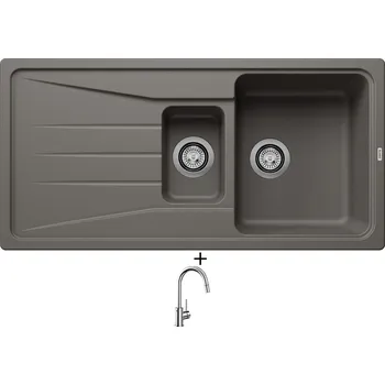 Granitový dřez Granitový dřez SET Blanco SONA 6 S šedá vulkán 527337 + Blanco MIDA-S chrom 521454