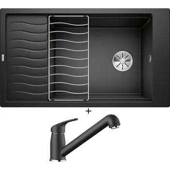 Granitový dřez Granitový dřez SET Blanco ELON XL 8 S antracit 524870 + odkapová mřížka + Blanco DARAS-S antracit 517732