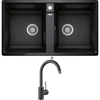 Granitový dřez Granitový dřez SET Blanco ZIA 9 antracit 516686 + Blanco MIDA antracit 519415