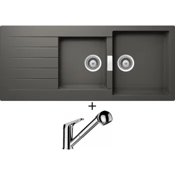 Granitový dřez Granitový dřez SET Schock SIGNUS D-200 Silverstone + Schock COSMO 525122 chrom