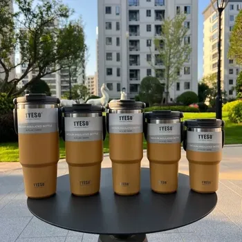 Termohrnek Nerezový termohrnek s dvojitou izolací - Žlutá - 1ks,900 ml