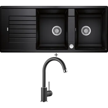 Granitový dřez Granitový dřez SET Blanco ZIA 8 S antracit s excentrem + Blanco MIDA antracit 519415