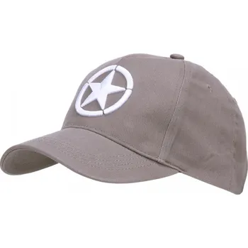 Čepice FOSTEX Čepice baseball 3D výšivka ALLIED STAR WWII ŠEDÁ