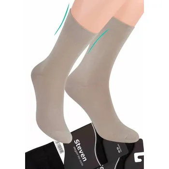 Pánské oblečení Pánské oblekové ponožky jednobarevné 107 STEVEN Barva/Velikost: béžová tmavá / 42/44