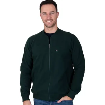 Pánská mikina Pánská svetrová mikina 750 TDS – Stylová mikina na zip Barva/Velikost: zelená lahvová / M/L