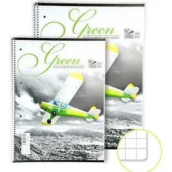 Poznámkový blok COLLEGE A4, kroužek na boku, čtvereček, 80 listů