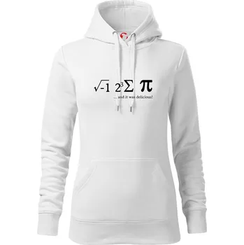 Dámská mikina And it was delicious - Mikina dámská Cape s kapucí - S ( Bílá )