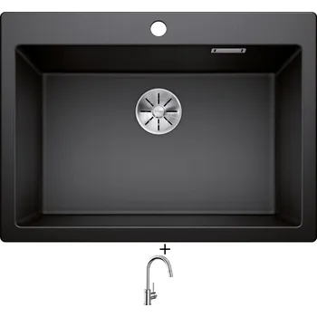 Granitový dřez Granitový dřez SET Blanco PLEON 8 antracit 523043 + Blanco MIDA-S chrom 521454