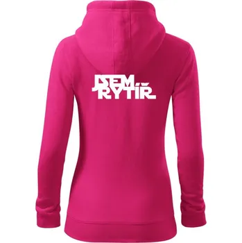 Dámská mikina SW - Jsem rytíř - Dámská mikina trendy zipper s kapucí - 2XL ( Purpurová )