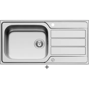 Nerezový dřez Nerezový dřez SET Pyramis ATHENA PLUS (100x50) 1B 1D nerez + Pyramis SILVIO chrom