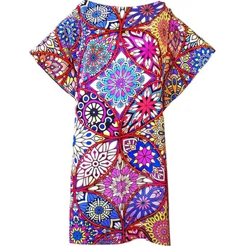 Dámské pončo Dámské letní pončo s květinovými ornamenty XM-07-2